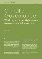 Climate Governance Working with multiple actors to combat global warming